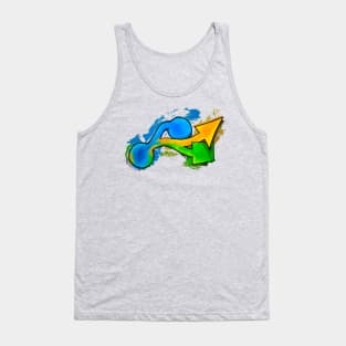 USB Symbol Graffiti Tank Top